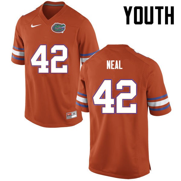 Florida Gators Youth #42 Keanu Neal College Football Orange